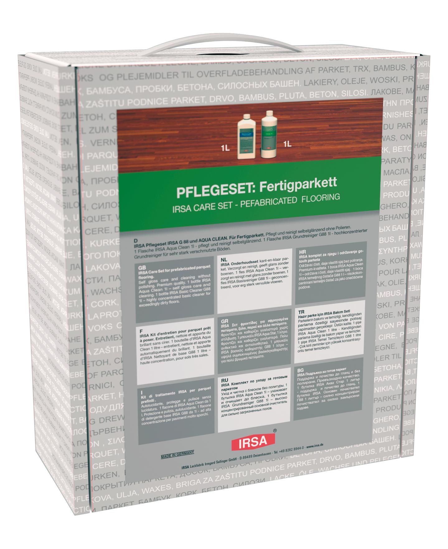 IRSA Pflegeset Nr. 5 - Versiegeltes Fertigparkett