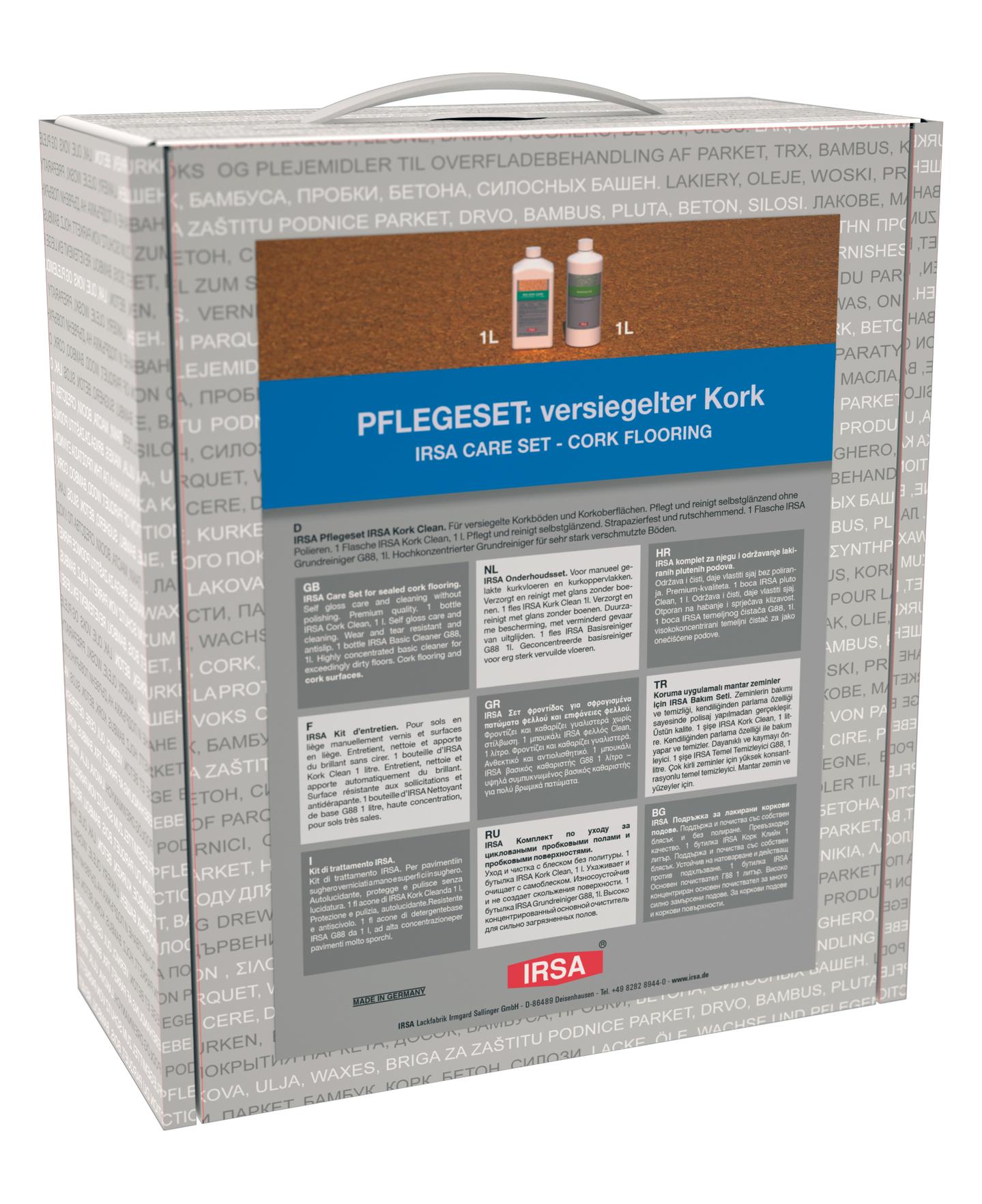 IRSA Pflegeset Nr. 4 - Versiegelte Korkböden