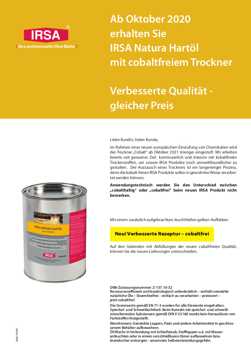 Prospekt-IRSA-Natura-Hart-l-cobaltfreiO357q4rnmv58h IRSA Natura Hartöl farblos - jetzt cobaltfrei - Sonderaktion