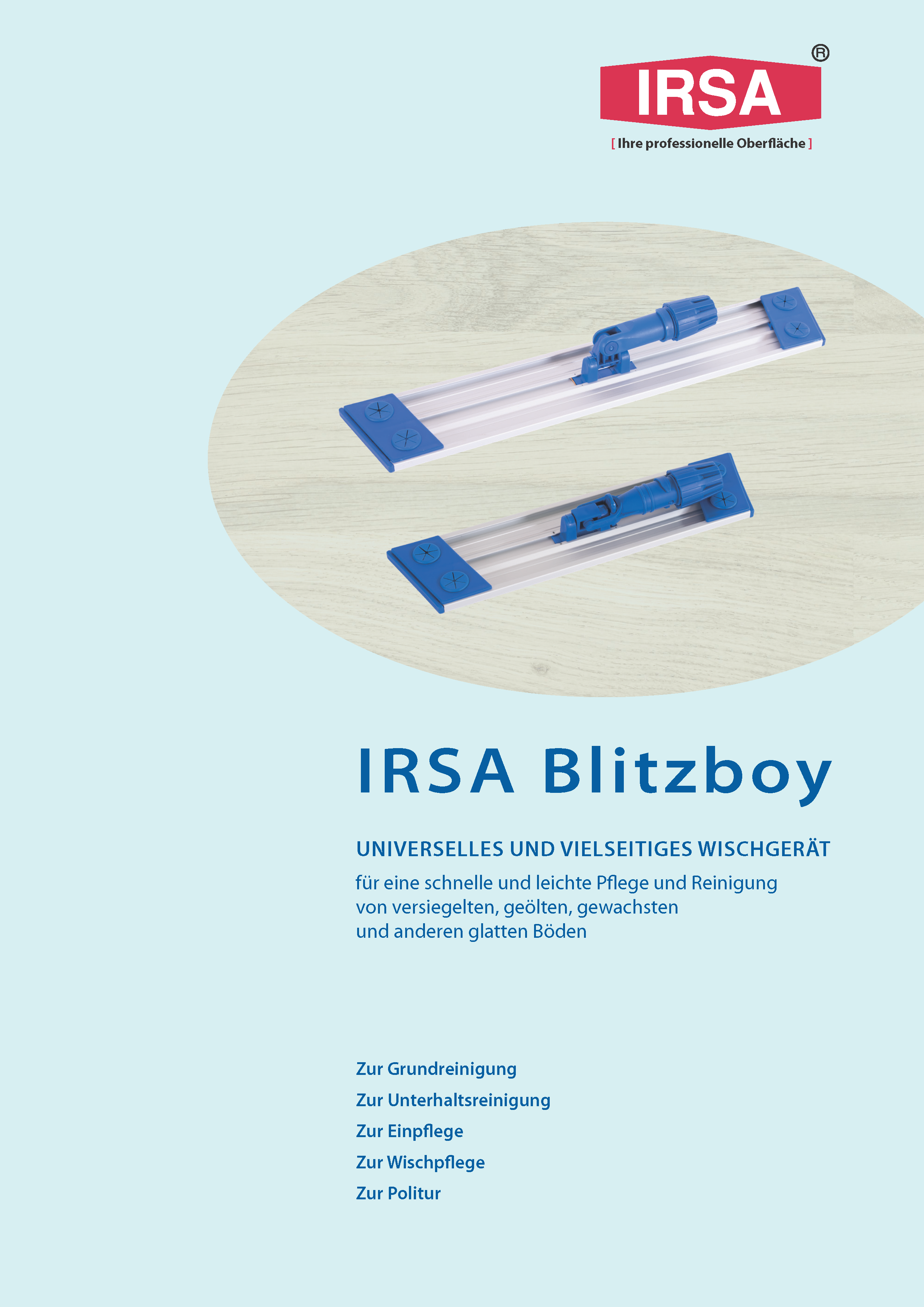 IRSA Blitzboy in Alu (blau)  50 cm   ohne Teleskopstange